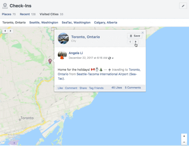 Check-in Map (Removed feature)