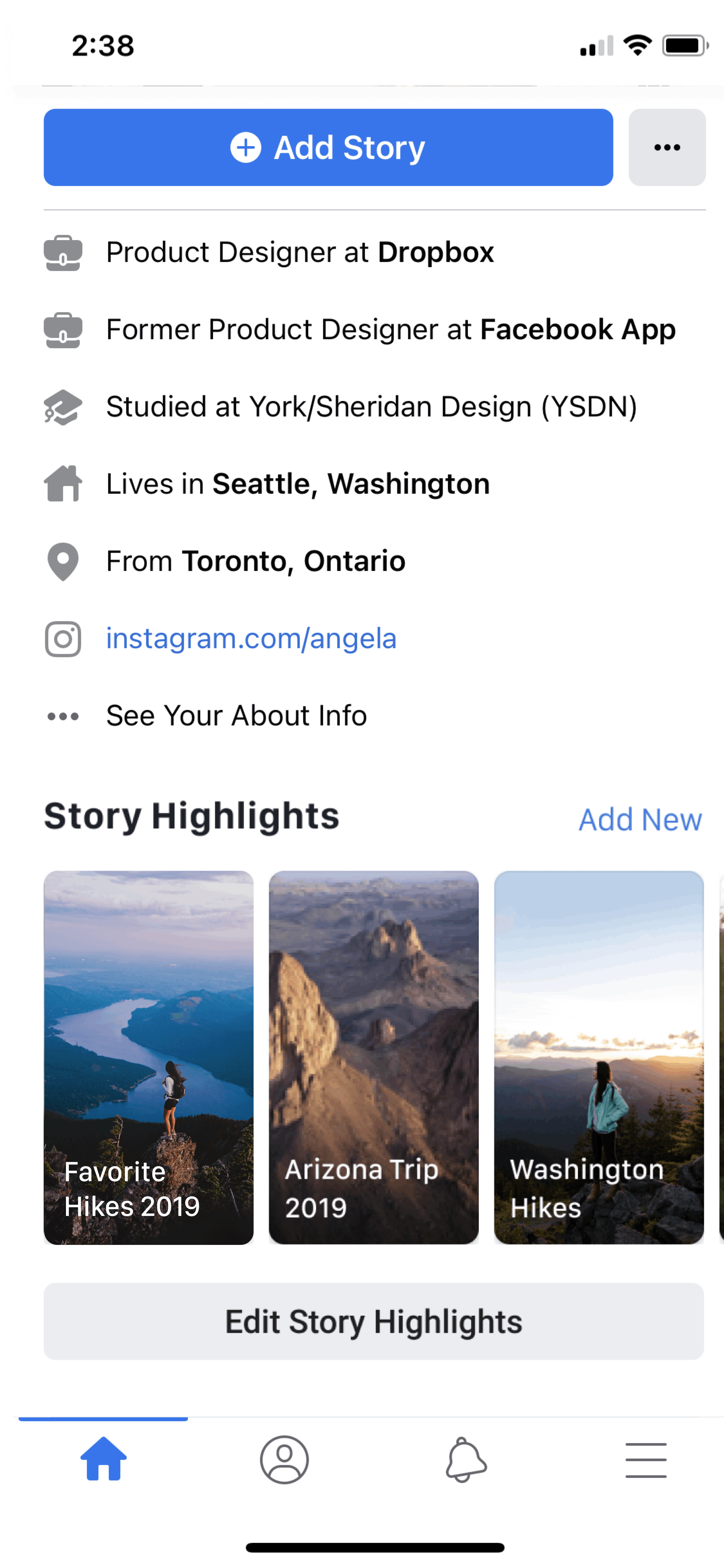 Highlights on Profile